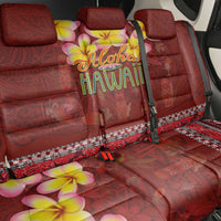 Aloha Plumeria Flowers Back Car Seat Cover With Hawaiian Style Tapa Tribal
