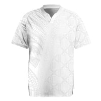 Niue White Sunday Rugby Jersey Hiapo Tribal Art Tattoos - Polynesian Pride