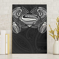Super Samoan Traditional Tribal Art Tattoos Canvas Wall Art Black Color - Polynesian Pride