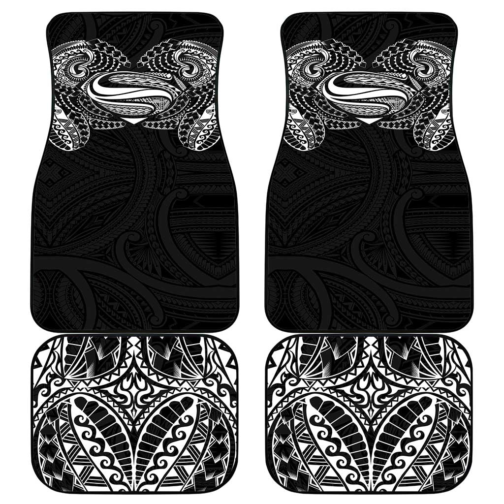 Super Samoan Traditional Tribal Art Tattoos Car Mats Black Color - Polynesian Pride