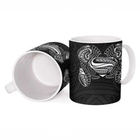 Super Samoan Traditional Tribal Art Tattoos Ceramic Mug Black Color - Polynesian Pride