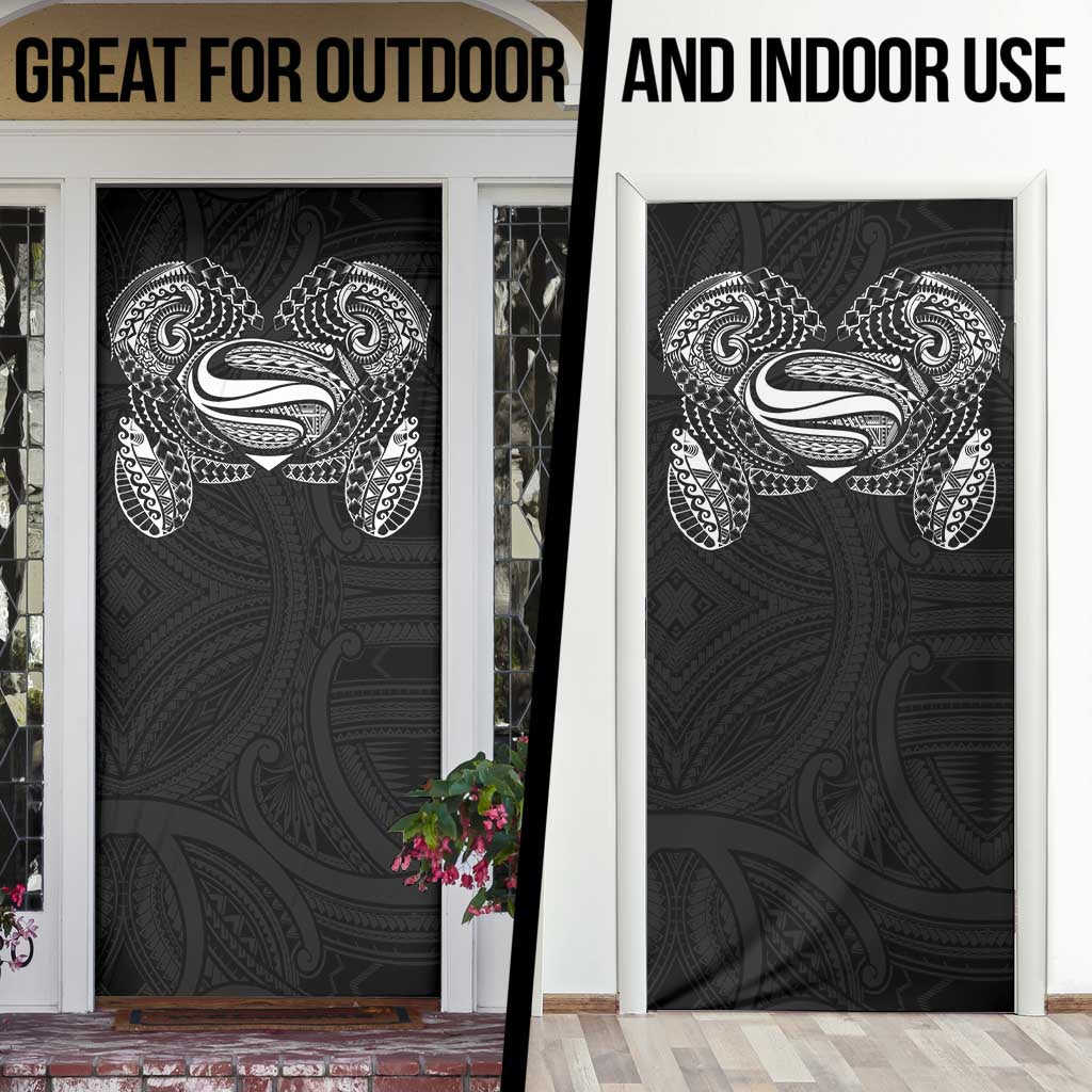 Super Samoan Traditional Tribal Art Tattoos Door Cover Black Color - Polynesian Pride