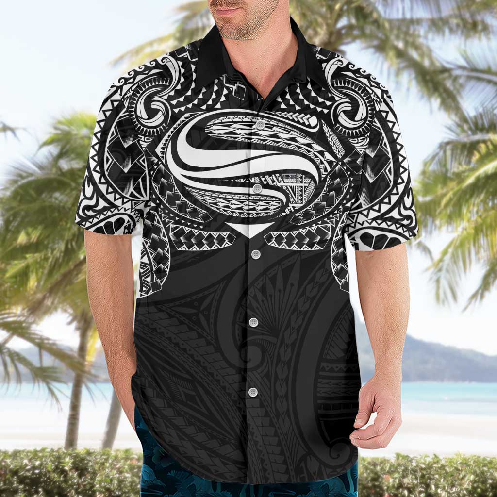 Super Samoan Traditional Tribal Art Tattoos Hawaiian Shirt Black Color - Polynesian Pride