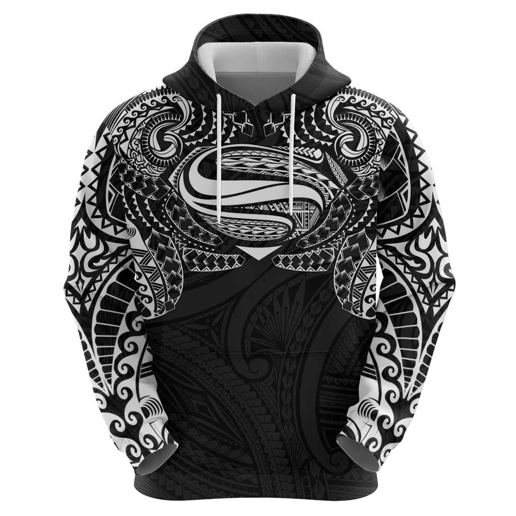 Super Samoan Traditional Tribal Art Tattoos Hoodie Black Color - Polynesian Pride