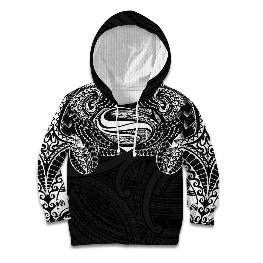 Super Samoan Traditional Tribal Art Tattoos Kid Hoodie Black Color LT03 Hoodie Black - Polynesian Pride