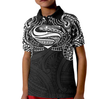 Super Samoan Traditional Tribal Art Tattoos Kid Polo Shirt Black Color LT03 Kid Black - Polynesian Pride
