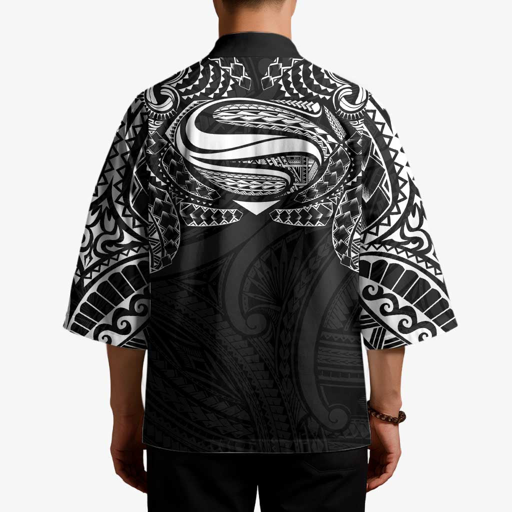 Super Samoan Traditional Tribal Art Tattoos Kimono Black Color - Polynesian Pride