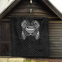 Super Samoan Traditional Tribal Art Tattoos Quilt Black Color - Polynesian Pride