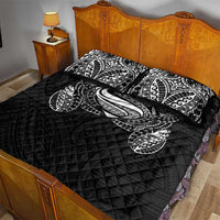 Super Samoan Traditional Tribal Art Tattoos Quilt Bed Set Black Color - Polynesian Pride