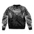 Super Samoan Traditional Tribal Art Tattoos Sleeve Zip Bomber Jacket Black Color - Polynesian Pride