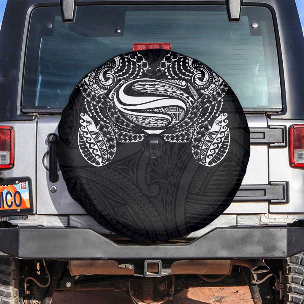 Super Samoan Traditional Tribal Art Tattoos Spare Tire Cover Black Color - Polynesian Pride