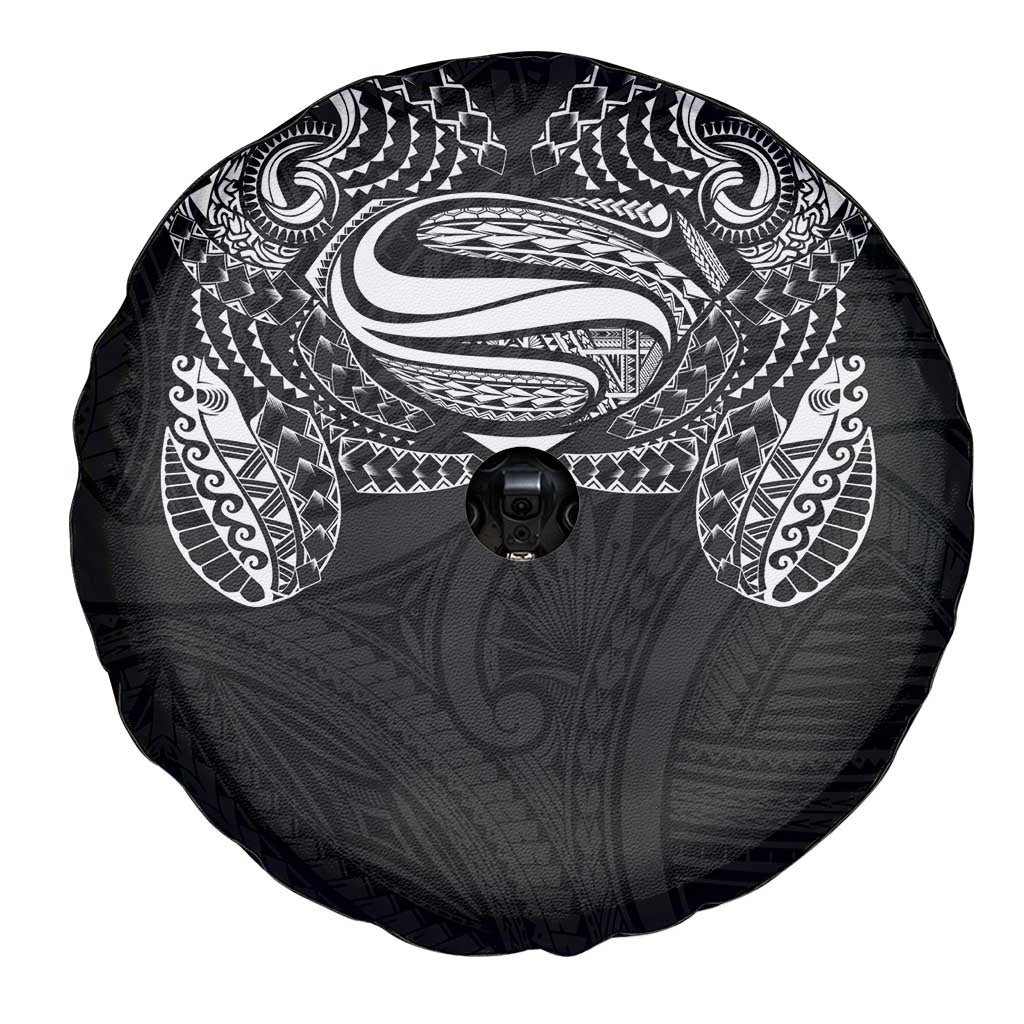 Super Samoan Traditional Tribal Art Tattoos Spare Tire Cover Black Color - Polynesian Pride
