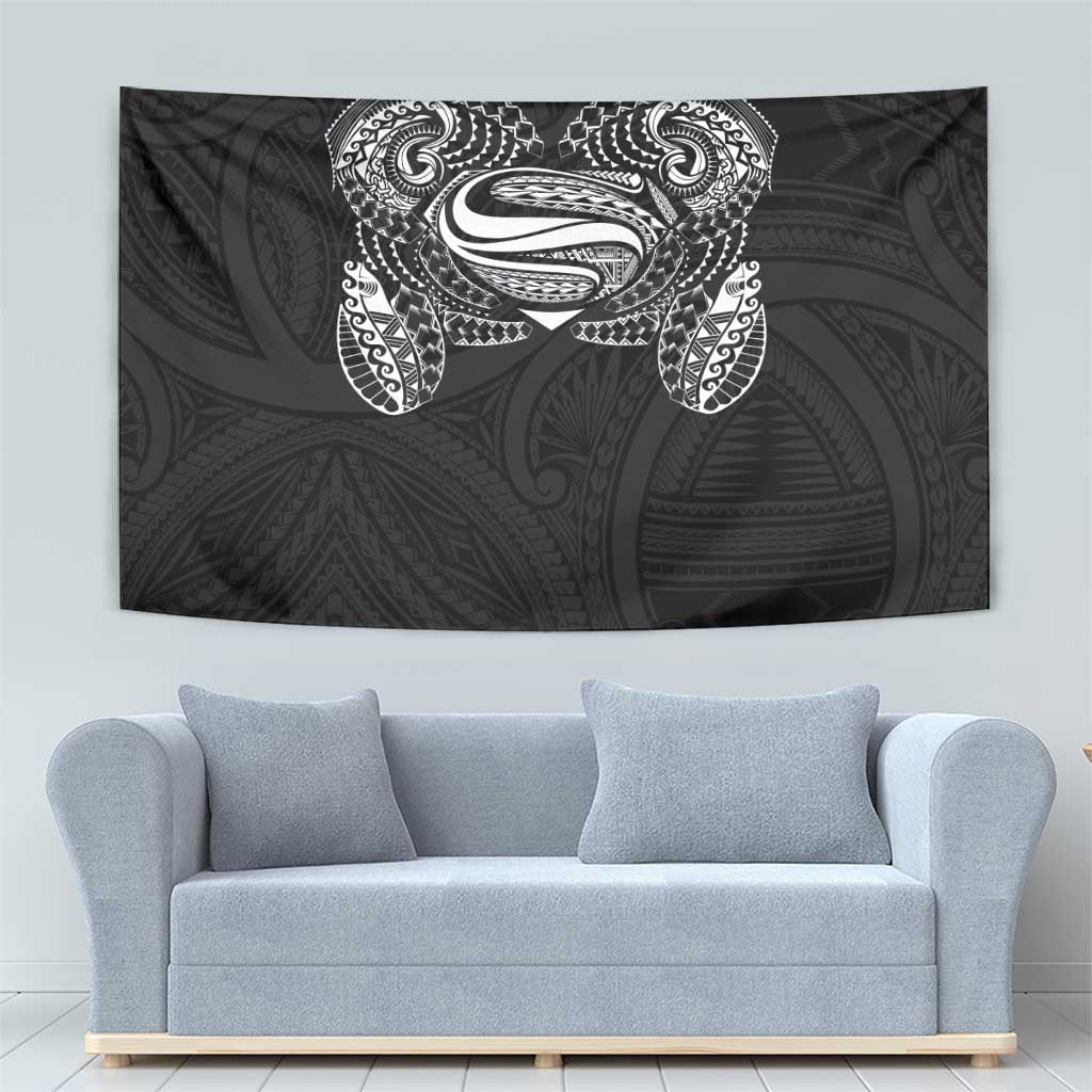 Super Samoan Traditional Tribal Art Tattoos Tapestry Black Color - Polynesian Pride