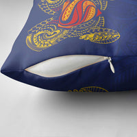 Super Samoan Traditional Tribal Art Tattoos Pillow Cover Blue Color - Polynesian Pride