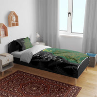 Aotearoa South Africa Rugby Freedom Cup Bedding Set Kiwi Warriors Haka with King Protea Symbol LT03 - Polynesian Pride