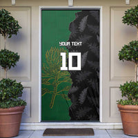 Custom Aotearoa South Africa Rugby Freedom Cup Door Cover Kiwi Warriors Haka with King Protea Symbol - Polynesian Pride