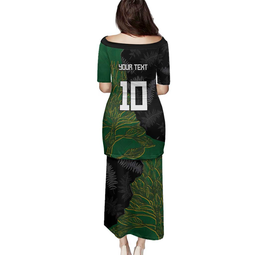 Custom Aotearoa South Africa Rugby Freedom Cup Family Matching Puletasi and Hawaiian Shirt Kiwi Warriors Haka with King Protea Symbol - Polynesian Pride