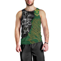 Custom Aotearoa South Africa Rugby Freedom Cup Men Tank Top Kiwi Warriors Haka with King Protea Symbol - Polynesian Pride