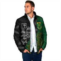 Custom Aotearoa South Africa Rugby Freedom Cup Padded Jacket Kiwi Warriors Haka with King Protea Symbol - Polynesian Pride