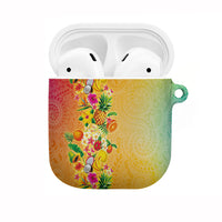 Hawaiian Tropical Fruits and Plants AirPods Case Kakau Pattern Summer Vibe