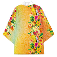 Hawaiian Tropical Fruits and Plants Kimono Kakau Pattern Summer Vibe