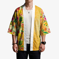 Hawaiian Tropical Fruits and Plants Kimono Kakau Pattern Summer Vibe