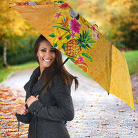 Hawaiian Tropical Fruits and Plants Umbrella Kakau Pattern Summer Vibe