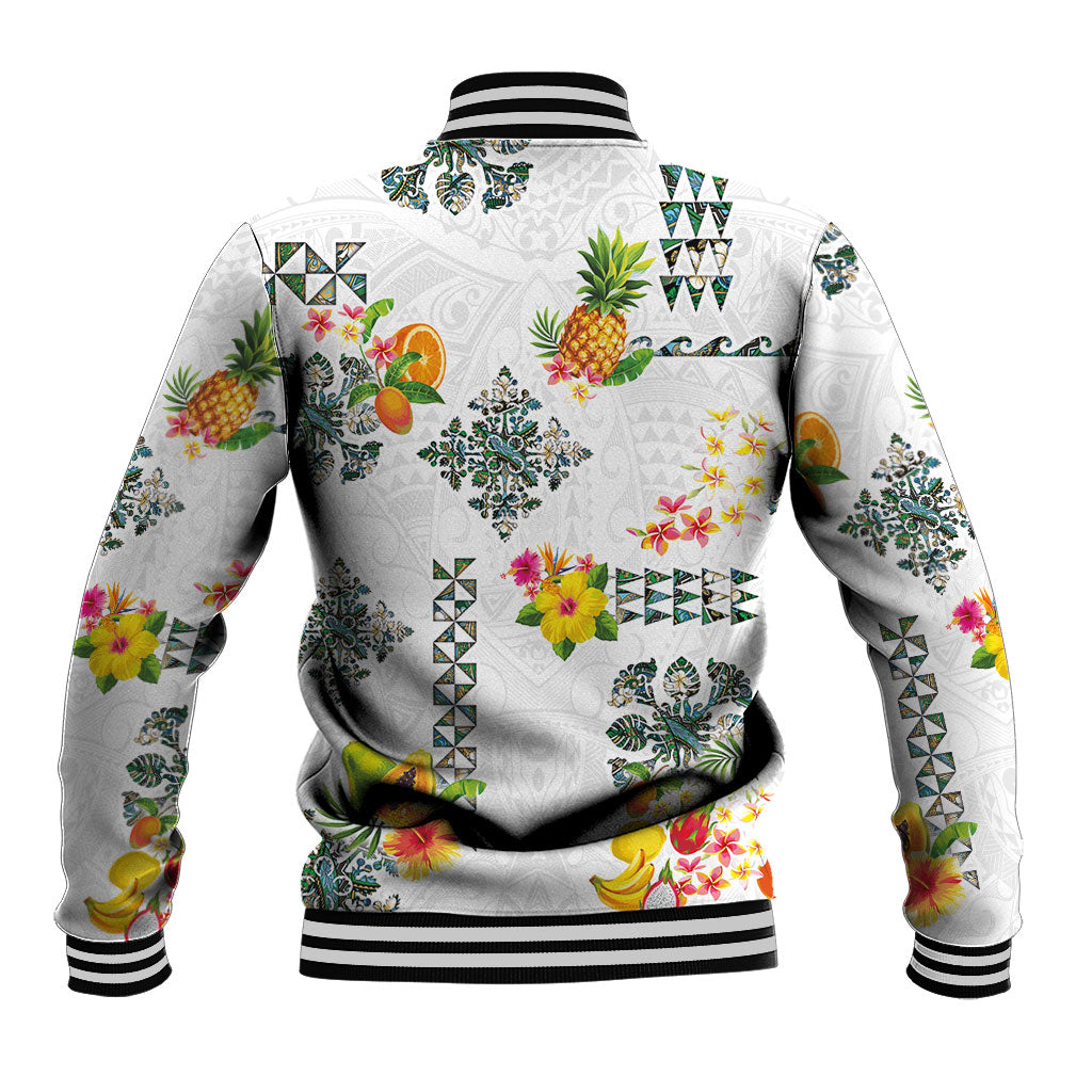 Hawaiian Quilts Baseball Jacket Tropical Fruits and Plants