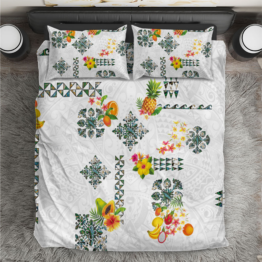 Hawaiian Quilts Bedding Set Tropical Fruits and Plants