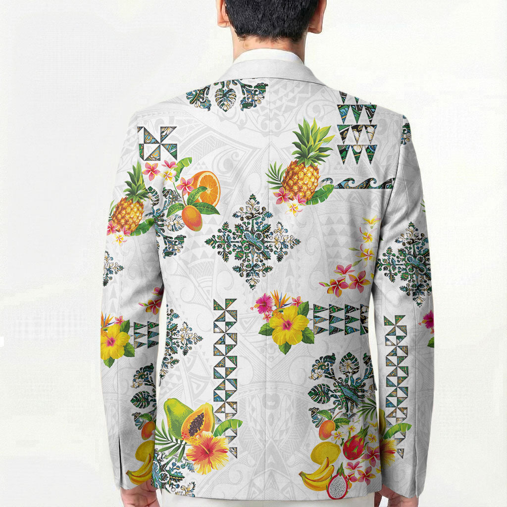 Hawaiian Quilts Blazer Tropical Fruits and Plants