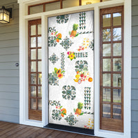 Hawaiian Quilts Door Cover Tropical Fruits and Plants