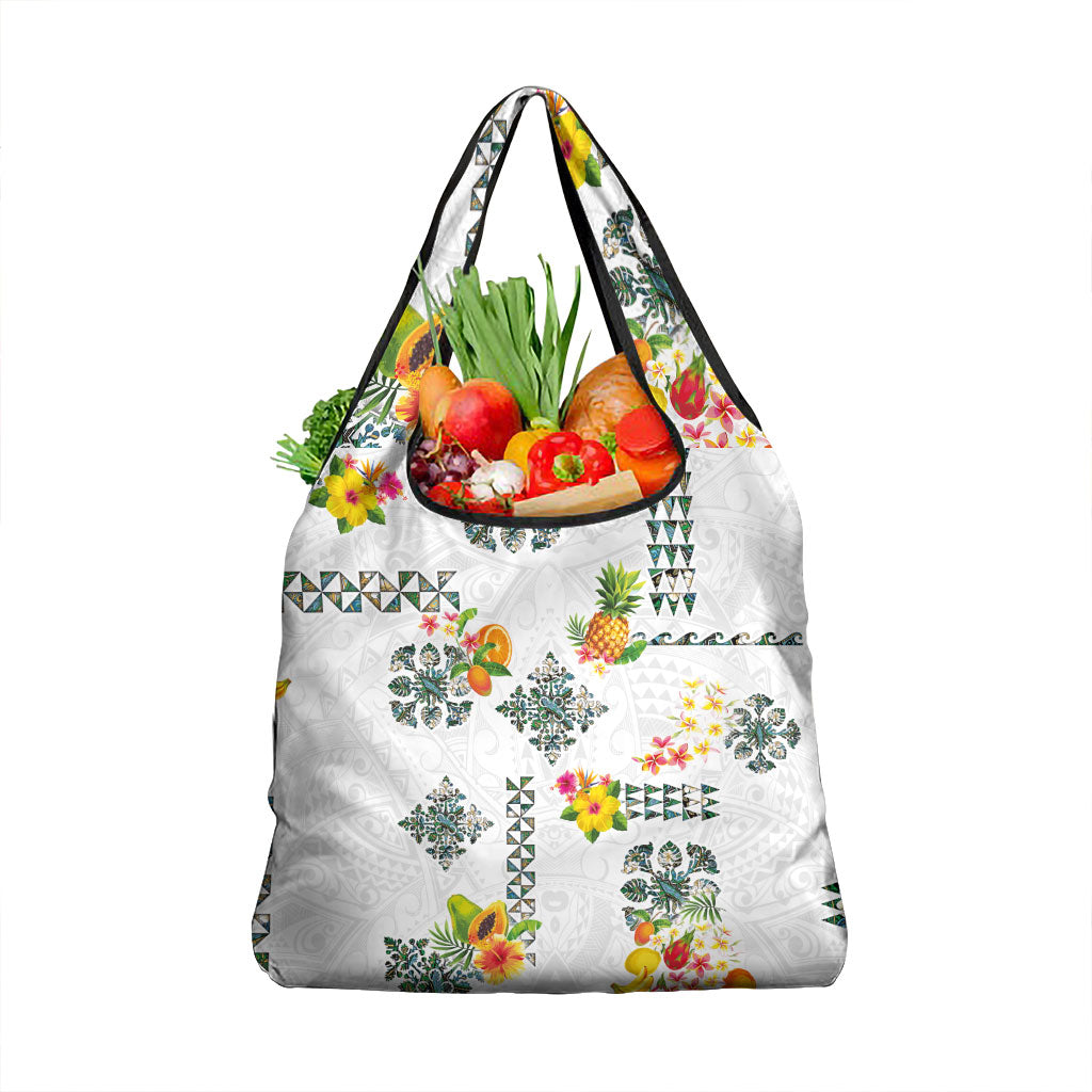 Hawaiian Quilts Grocery Bag Tropical Fruits and Plants