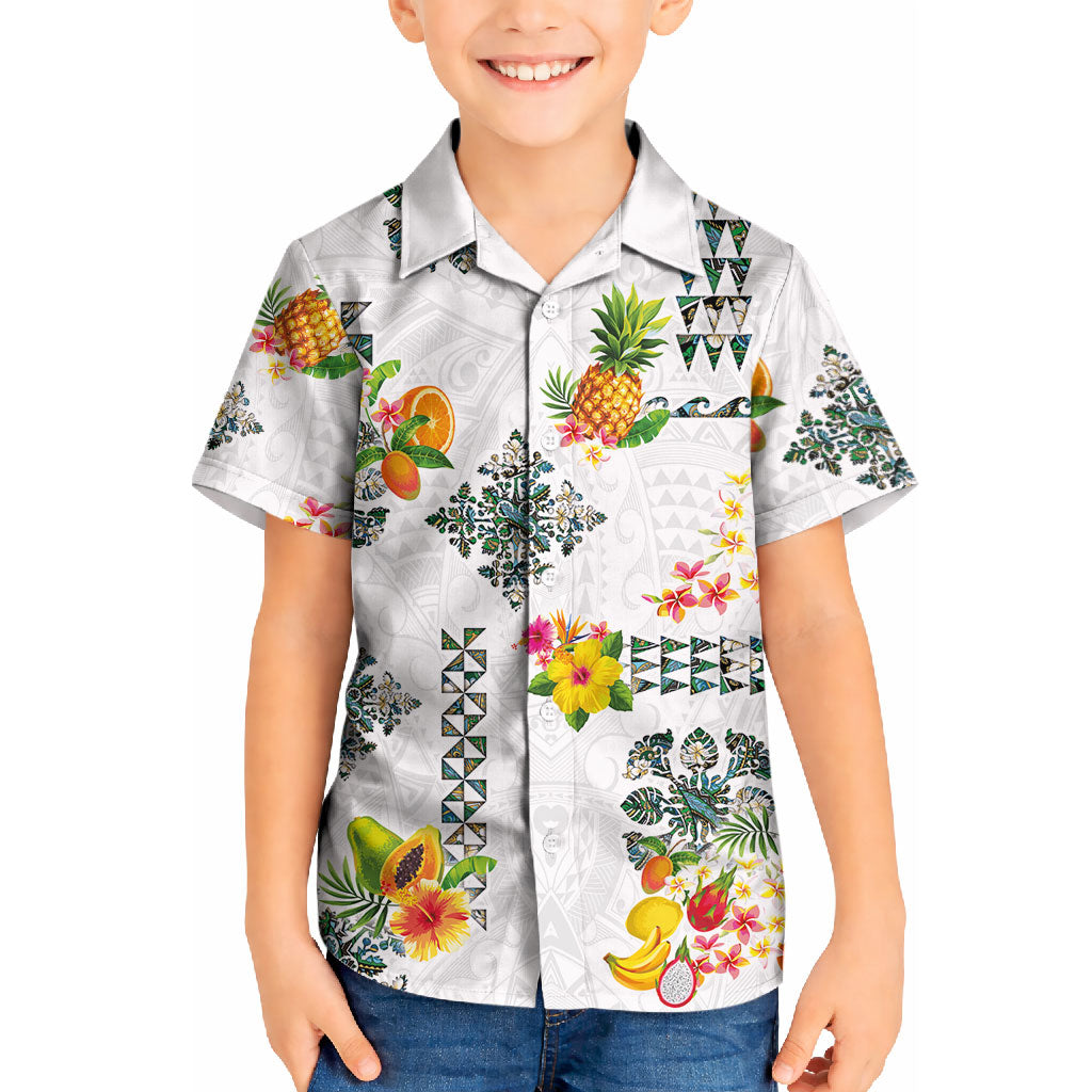 Hawaiian Quilts Kid Hawaiian Shirt Tropical Fruits and Plants