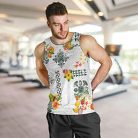 Hawaiian Quilts Men Tank Top Tropical Fruits and Plants