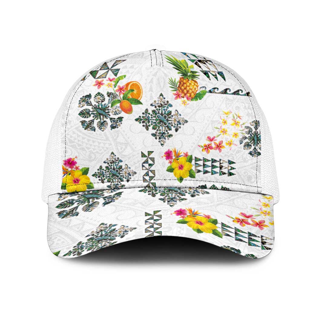 Hawaiian Quilts Mesh Trucker Cap Tropical Fruits and Plants