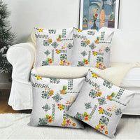 Hawaiian Quilts Pillow Cover Tropical Fruits and Plants