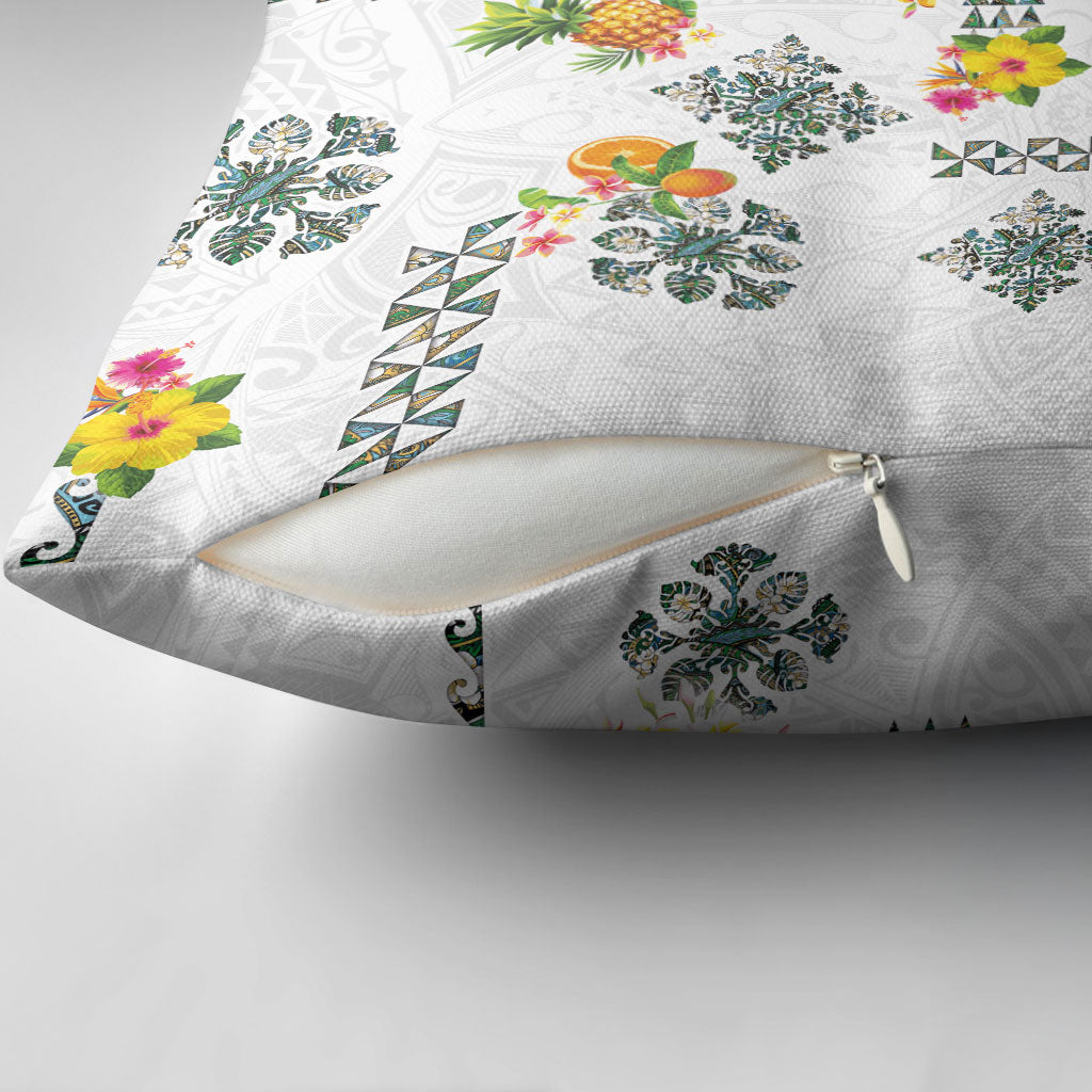 Hawaiian Quilts Pillow Cover Tropical Fruits and Plants