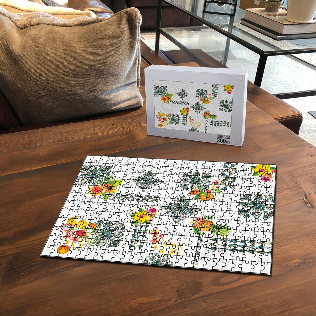 Hawaiian Quilts Puzzle Tropical Fruits and Plants