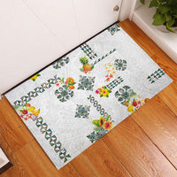 Hawaiian Quilts Rubber Doormat Tropical Fruits and Plants