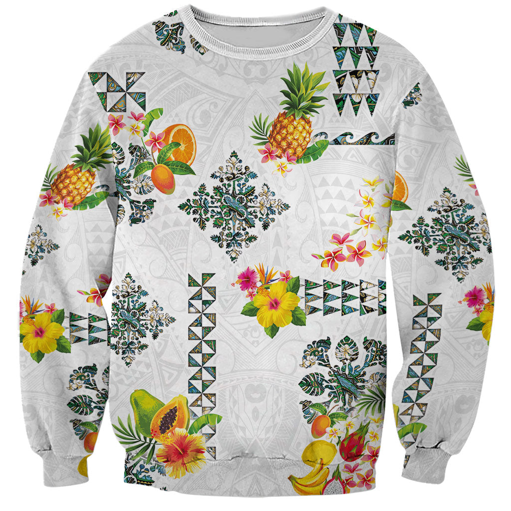 Hawaiian Quilts Sweatshirt Tropical Fruits and Plants