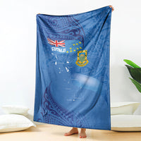 Tuvalu Heritage Blanket Map of the Islands and Polynesia Pattern