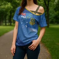 Tuvalu Heritage Cross Shoulder Shirt Map of the Islands and Polynesia Pattern