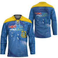 Tuvalu Heritage Hockey Jersey Map of the Islands and Polynesia Pattern
