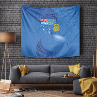 Tuvalu Heritage Tapestry Map of the Islands and Polynesia Pattern
