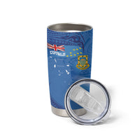Tuvalu Heritage Tumbler Cup Map of the Islands and Polynesia Pattern