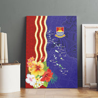 Kiribati Heritage Canvas Wall Art Map of the Islands and Polynesia Pattern