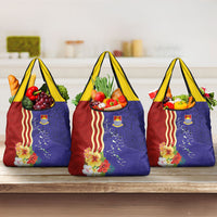 Kiribati Heritage Grocery Bag Map of the Islands and Polynesia Pattern
