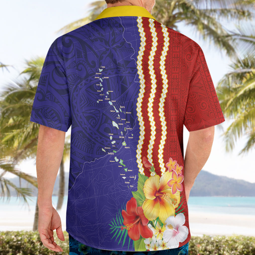 Kiribati Heritage Hawaiian Shirt Map of the Islands and Polynesia Pattern