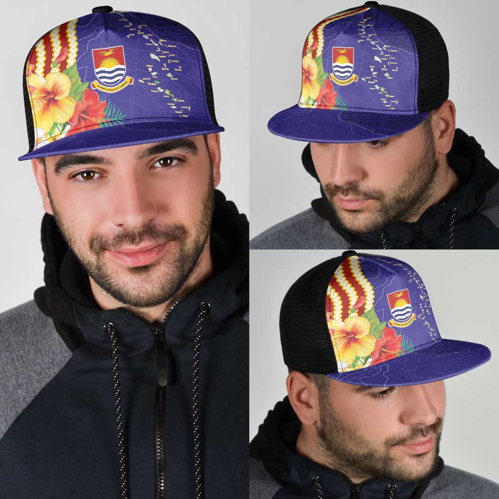 Kiribati Heritage Mesh Trucker Cap Map of the Islands and Polynesia Pattern