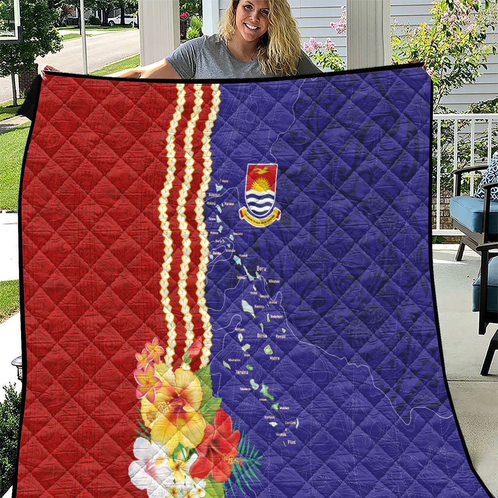 Kiribati Heritage Quilt Map of the Islands and Polynesia Pattern LT03 Multicolor - Polynesian Pride